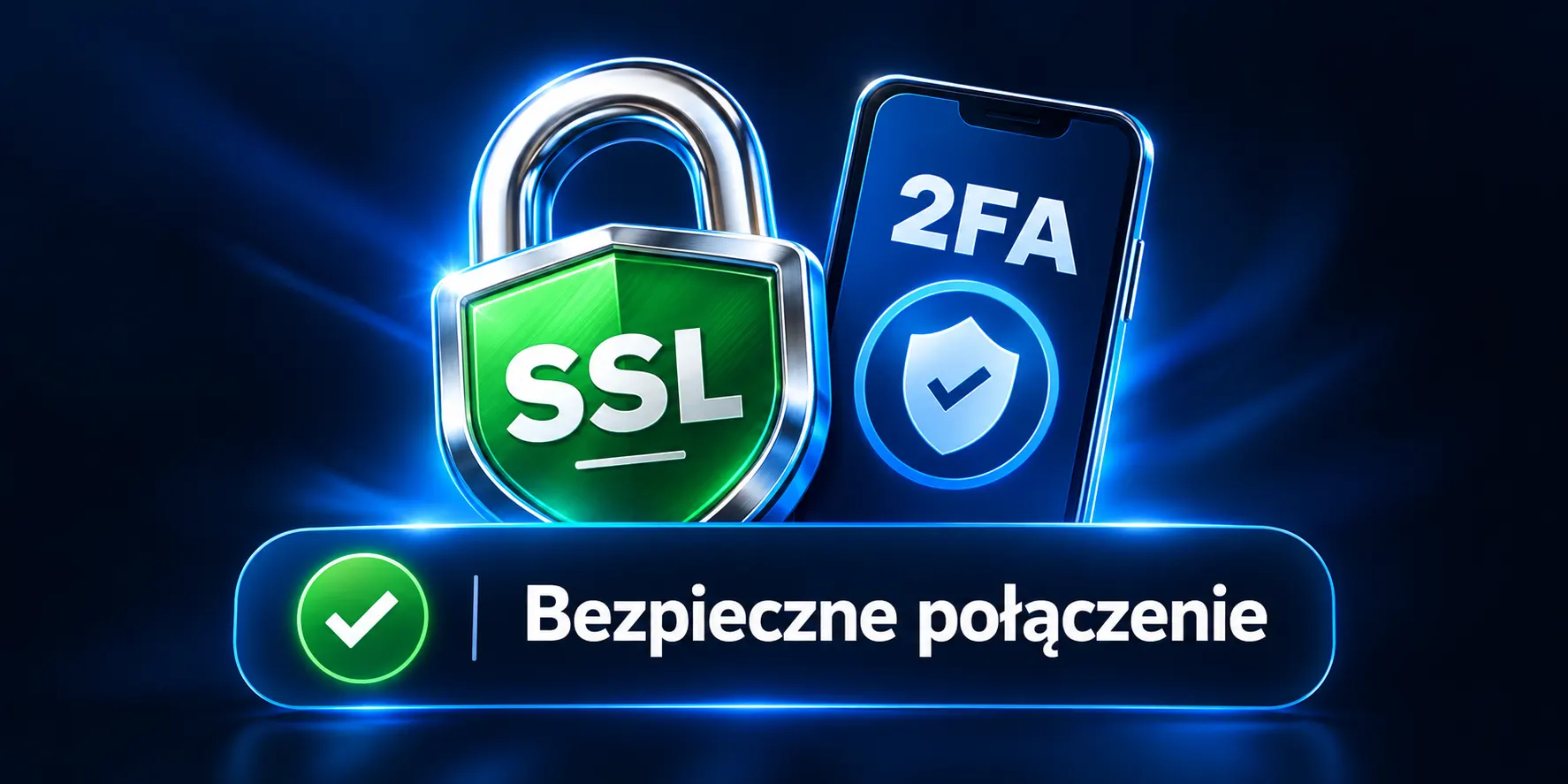 Ikona kłódki SSL i symbol 2FA na stronie Mostbet z komunikatem bezpiecznego połączenia